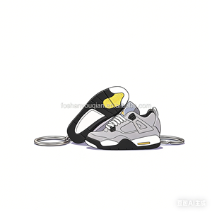 Groothandel Mini Schoenen 3D Sneaker Sleutelhanger PVC Rubber Van Fabrieksprijs Populaire Rubberen Sleutelhangers - Product Image 3