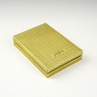Boîte d'emballage télescopique de luxe en or sur mesure, boîte cadeau rigide à deux pièces avec couvercle et base, col à bandoulière