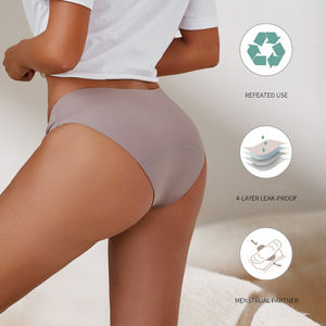 Culottes menstruelles post-partum lavables écologiques Hygieia, vente en gros, flux abondant de nuit, sous-vêtements de règles sans couture pour adolescentes - Product Image 3