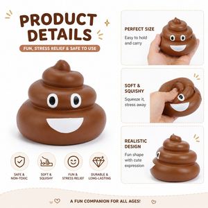 Funny Poop Stress Ball <b>Squishy</b> Toy Custom Logo Color Slow Rising PU Foam Squeeze Toy for Kids Adults Promotional Gifts - Product Image 4