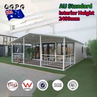 Maison conteneur préfabriquée extensible prête à l'emploi, norme australienne, 40 pieds ou 20 pieds, 2, 3 ou 4 chambres, mobile, portable, à ossature acier, maison modulaire