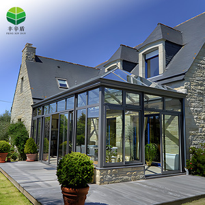 4 Saisons extérieur préfabriqué isolé vitré toit à pignon autoportant en aluminium véranda maisons en verre pour jardin - Product Image 2