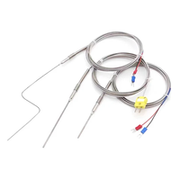 Sonda de acero inoxidable con rosca NPT Pt100 de 1/8 ", Sensor de alta temperatura, termopar de gases de escape tipo K