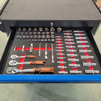 Chariot à outils à 7 tiroirs avec kit d'outils de réparation automobile de 352 pièces, roulettes robustes de 5 pouces pour atelier automobile, magasin 4S et garage à domicile