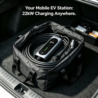 Cargador EV Portátil Mayorista 32A para Flotas Comerciales con Control por APP Tuya, RFID, Uso Rudo, 7kW 110V 240V EVSE Tipo 2