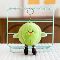Nouveau Porte-clés Pendentif en Peluche Doux et Créatif, Thème Sportif (Volleyball, Basketball, Tennis), Design Anime, pour Sac et Jouet