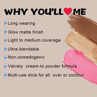 OCHAIN Maquillage scintillant en vrac Vente en gros Marque privée Fond de teint Contour Bronzer Crème Highlighter Double Stick