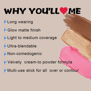 OCHAIN Venta al por mayor a granel Shimmer <span class=keywords><strong>Glow</strong></span> Makeup Private Label Foundation Contour Bronzer Higlighter Cream <span class=keywords><strong>Double</strong></span> Stick - Product Image 3