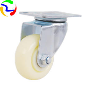 Roue personnalisée moyenne en <span class=keywords><strong>nylon</strong></span> blanc Chariot de remorquage à fond plat Roues universelles d'activité Roue industrielle en <span class=keywords><strong>nylon</strong></span> - Product Image 3