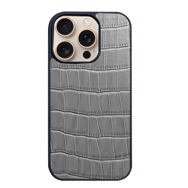 Fashionable Crocodile Pattern Regular Leather TPU+PC+PU Business Style Phone Case for iPhone 15