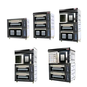 New Stainless Steel Baking Electric Gas Deck Oven With Proofer Combination Steam Roast Oven Convection For Bread