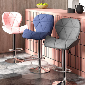 Moderno lusso <span class=keywords><strong>cucina</strong></span> sgabelli da Bar altezza regolabile panca in pelle di lusso rotante schienale <span class=keywords><strong>per</strong></span> uso domestico Hotel <span class=keywords><strong>per</strong></span> mangiare all'aperto - Product Image 2