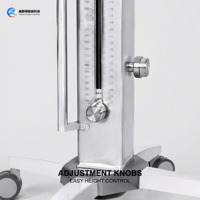 Support de perfusion médical de qualité IV en acier inoxydable, mobile, réglable en hauteur, avec freins et roulettes, pour hôpitaux et urgences, vente en gros