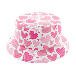 Saint Valentin Coeurs Forme Seau Chapeau pour Femmes Hommes Costume Accessoire Romantique Couple En Plein Air Voyage Pêcheur Cap Soleil Chapeau - Product Image 2
