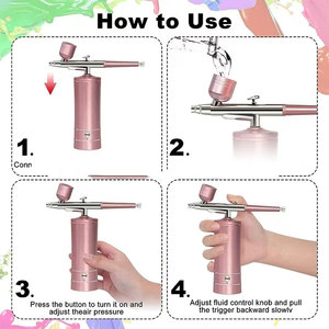 Hot Selling Multifunctional Operation Makeup Kit Compressor Wireless Charging Mini Nail Painting <b>Spray</b> Gun Cordless Gun - Product Image 3