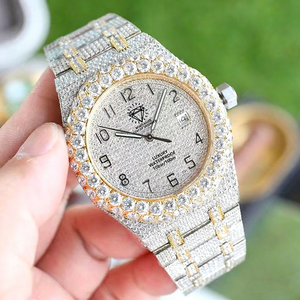 Sıcak satış tam buzlu Out D renk Moissanite saatler erkekler Pass elmas <span class=keywords><strong>Tester</strong></span> 40mm Dial safir kılıf lüks su geçirmez tasarım - Product Image 4