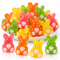 Bonbons gélifiés en forme de lapin, saveur fruitée, halal, vente en gros, nouveauté, confiseries, étiquette privée personnalisée, approvisionnement en vrac