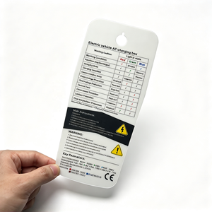 Autocollant adhésif en PVC/PET imprimé sur mesure pour boîtier de station de recharge EV, avec indicateur lumineux et plaque signalétique - Product Image 1