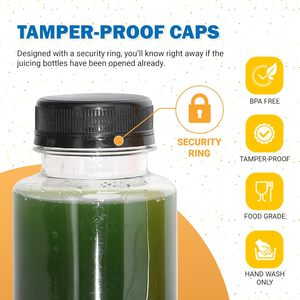 Hot Selling Disposable Food Grade PET <b>Plastic</b> Square Beverage Bottle 100ml-500ml Tamper Proof Screw <b>Cap</b> Screen Printed Custom - Product Image 5