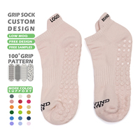 Chaussettes de yoga antidérapantes de haute qualité pour trampoline, danse, ballet, pilates, avec logo et couleur personnalisables