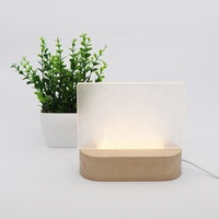 Offre Spéciale DIY Effet Acrylique 3d Décoration Led Illusion Lampe avec stylo Creative Message Board Night Light bois