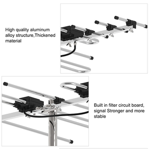 Nhôm không thấm nước <span class=keywords><strong>TV</strong></span> trên không kỹ thuật số ăng-ten ngoài trời HDTV UHF VHF <span class=keywords><strong>TV</strong></span> không dây ăng-ten truyền cực gắn kết loại - Product Image 3