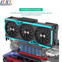 Kartu Ekspansi Adaptor PCI-E 5.0 16X ke Dual NGFF M.2 M-Key untuk SSD NVME M2 2280 22110, Mendukung Bifurkasi PCIe X8x4x4