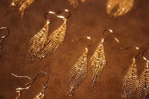 Boucles d'oreilles pampilles en or 18k, cadeau d'anniversaire de mariage, boucles d'oreilles pendantes, en or véritable, style bohème, goutte pour femmes, pièces - Product Image 3