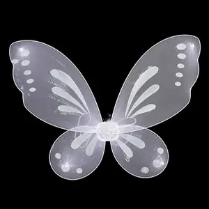 Factory Hot Sell Children Kids Girl Butterfly Wings Dress Up Translucent With Decorative Pattern Fairy Wings Children Gifts