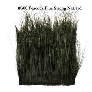 Dyed #300 Peacock Herl Strung Nat.1yd 6-8in 4-6in for Carnival Costumes in Event & Party Supplies