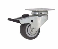 Roue de roulette légère TPR de Style européen, pivot de trou de boulon de 2 pouces 3 pouces