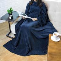 Flauschige Tragbare Decke Wärmend Komfortabel Weich Mit Manschetten und Taschen Geeignet für Familieneinsatz