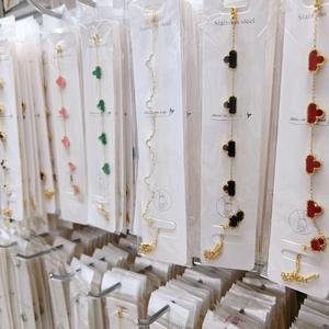 Bracciale da Donna a Quadrifoglio Bifacciale da 7mm, 9mm, 11mm, 13mm, 15mm, in Pietra Naturale, Non Sbiadisce, Gioielli a Quadrifoglio, Vendita Calda - Product Image 1