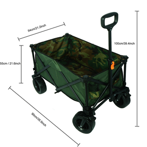 GSD Outdoor Camping Collapsible Folding <strong>Wagon</strong> Cart Washable Heavy Duty Utility <strong>Beach</strong> <strong>Wagon</strong> Cart With Side Pocket and Brakes - Product Image 3