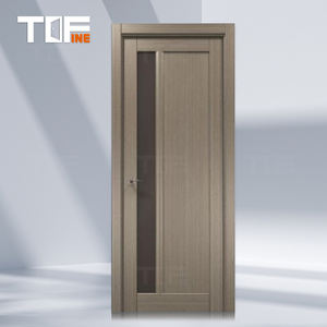 Waterproof Factory Price PVC Coating Film Black Wood Plastic Composite Office House Villa Rooms Interior Hollow <strong>Slap</strong> WPC <strong>Doors</strong> - Product Image 6