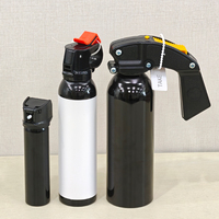 Aluminium-PET-Sprühflasche mit Auslöser, 100ml, zur Selbstverteidigung, Runde Aerosoldose mit Individuellem Logo, Fassungsvermögen 500ml