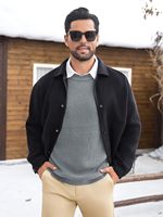 Pull en maille épaisse à col rond pour homme Imuedaen, manches longues, pull d'hiver chaud, autre motif, fabriqué en Chine