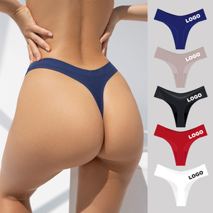Culotte <span class=keywords><strong>string</strong></span> sans couture pour <span class=keywords><strong>femme</strong></span>, sexy, <span class=keywords><strong>en</strong></span> soie, invisible, pour le sport et le fitness - Product Image 1