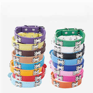<span class=keywords><strong>Collar</strong></span> de hueso de cuero PU ajustable para perros Suministros para mascotas al por mayor transfronterizos - Product Image 3