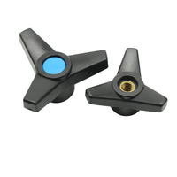 Poignée d'arçon triangulaire noire à 3 bras en ABS et nylon, filetage femelle M5 M6 M8 M10 pour serrage d'armoires de machines-outils