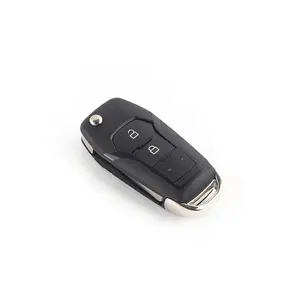 Cangkang kunci kosong mobil modifikasi lipat 3 tombol kualitas terbaik cangkang kunci mobil kosong Remote Fob dengan pisau untuk Ford