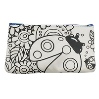 Mini étui crayon imperméable personnalisé, de haute qualité pour enfants avec 5 marqueurs, jouets éducatifs, faites votre propre sac pour la coloration, bricolage