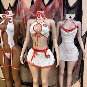 Jiubaju Lingerie <span class=keywords><strong>Sexy</strong></span> pour Femmes, Sous-vêtements Érotiques, Babydoll, Costumes de Lingerie, Uniforme de <span class=keywords><strong>Cosplay</strong></span> de Sœur d'Accouchement ou Infirmière, Halloween - Product Image 2