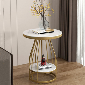 Low Moq Luxury Modern Living Room Furniture Metal <strong>End</strong> <strong>Table</strong> Round Golden Coffee <strong>Table</strong> <strong>Storage</strong> Marble Top Sofa Side <strong>Table</strong>