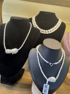 Yob สร้อยคอไข่มุกทะเลใต้ธรรมชาติสีขาวไข่มุกธรรมชาติทรงบาร็อคน้ำเค็มไข่มุกแท้วินเทจบุคคลที่สาม - Product Image 2