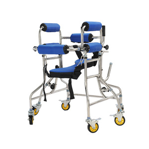 Déambulateur vertical en acier inoxydable réglable en hauteur pour enfants et adultes avec frein en U, capacité 300 lb - Product Image 5