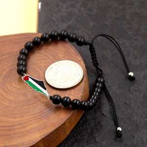 Pulsera con Mapa de la Bandera de Palestina, Joyería Palestina de Alta Calidad, Dijes de Acero Inoxidable, Regalo Promocional para Fiestas - Product Image 5