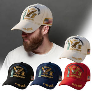 U.S. 250. Jahrestag Patriotische Baseballkappe Vintage Washed Eagle Bestickte 1776 2026 Verstellbare Snapback-Mütze für die 4. Juli Parade - Product Image 4