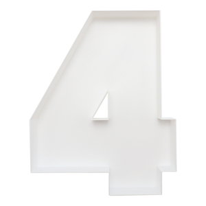 Custom White Paper <b>Box</b> Number 4 Decorative Letter <b>Box</b> for Home Display Party Decoration - Product Image 3