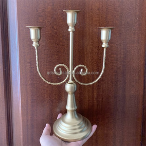 A-079 Décoration d'intérieur, <span class=keywords><strong>chandelier</strong></span> à 3 cylindres, <span class=keywords><strong>chandelier</strong></span> de mariage, porte-bougie de table, 3 bras, 5 bras, candélabre en <span class=keywords><strong>métal</strong></span> - Product Image 3